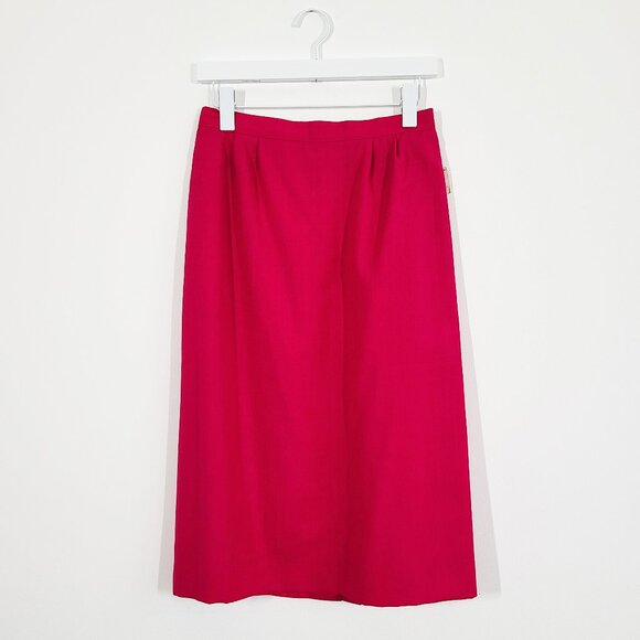 Vintage Vibrant Pink Straight Pencil Skirt - Picture 1 of 7